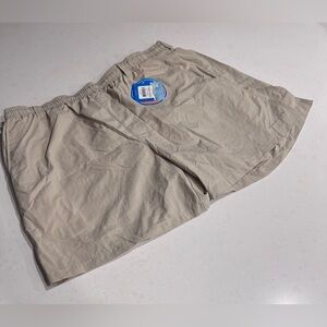 Columbia PFG Shorts Mens XXL Beige Outdoors Fishing Logo Pockets‎ Stretch NWT